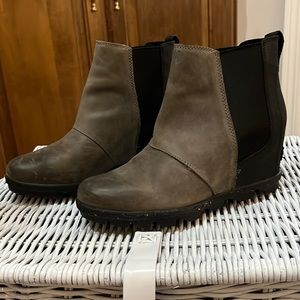 Sorel Womens 9.5 Joan Of Arctic Wedge II Boot Leather Ankle Bootie